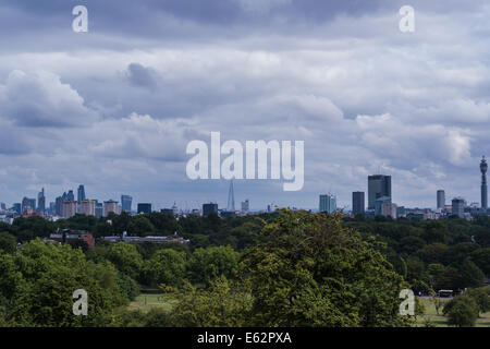 Skyline von London von Primrose Hill Stockfoto