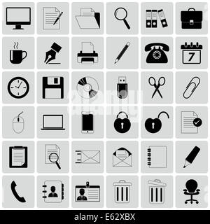 Office-Symbole Stockfoto