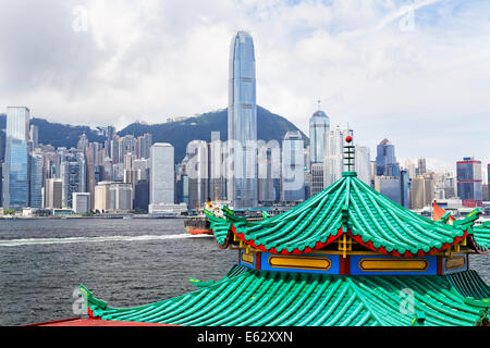 Hong Kong, moderne Gebäude im Bankenviertel Stockfoto