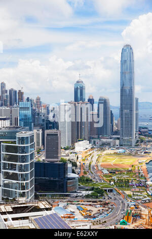 Hong Kong, moderne Gebäude im Bankenviertel Stockfoto