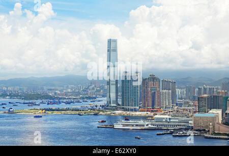 Hong Kong, moderne Gebäude im Bankenviertel Stockfoto