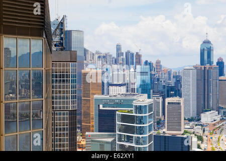 Hong Kong, moderne Gebäude im Bankenviertel Stockfoto