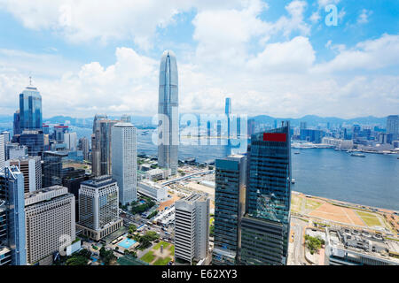 Hong Kong, moderne Gebäude im Bankenviertel Stockfoto