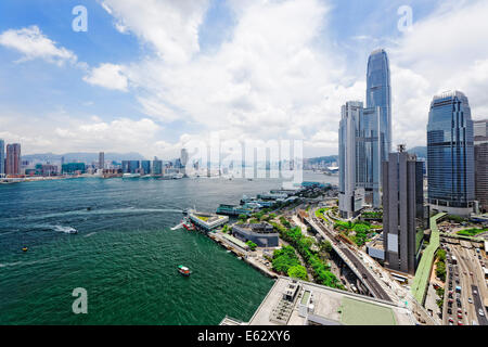 Hong Kong, moderne Gebäude im Bankenviertel Stockfoto