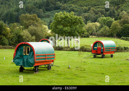 Traditionellen Stil Wohnwagen in einem Feld Stockfoto