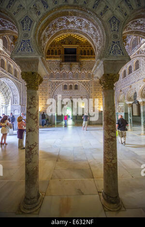 Alcázar Palast, Sevilla, Andalusien, Spanien Stockfoto