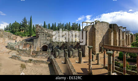 Der Rückseite des römischen Theaters, Merida, Extremadura, Spanien Stockfoto