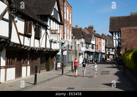 Alten Fachwerkbauten, Friar Street, Worcester, Worcestershire, England, Vereinigtes Königreich, Europa Stockfoto