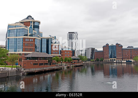 Salford Quays Manchester Ship canal Stockfoto