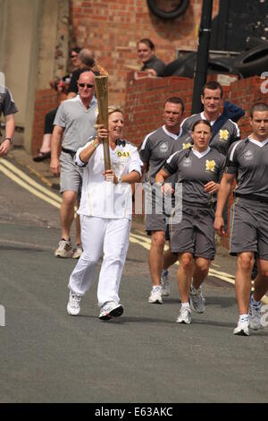 Olympische Flamme Relais, Lowestoft, Suffolk, England. Stockfoto