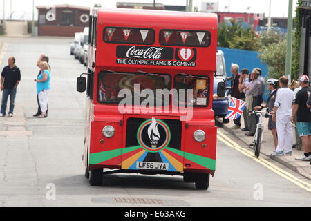 Olympische Flamme Relais, Lowestoft, Suffolk, England. Stockfoto