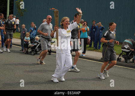 Olympische Flamme Relais, Lowestoft, Suffolk, England. Stockfoto