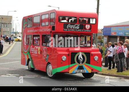 Olympische Flamme Relais, Lowestoft, Suffolk, England. Stockfoto