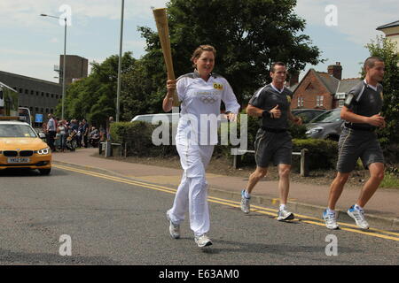 Olympische Flamme Relais, Lowestoft, Suffolk, England. Stockfoto