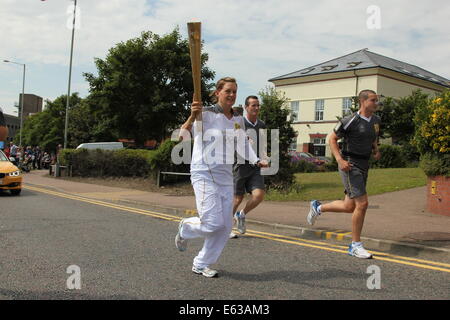 Olympische Flamme Relais, Lowestoft, Suffolk, England. Stockfoto