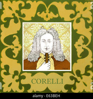 Arcangelo Corelli, Porträt, italienischer Barockkomponist, 1653-1713 Stockfoto