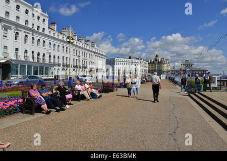 Eastbourne Strandpromenade in East Sussex. Stockfoto