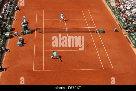 Herren-Finale der französischen Open 2014, Roland Garros, Paris, Frankreich Stockfoto