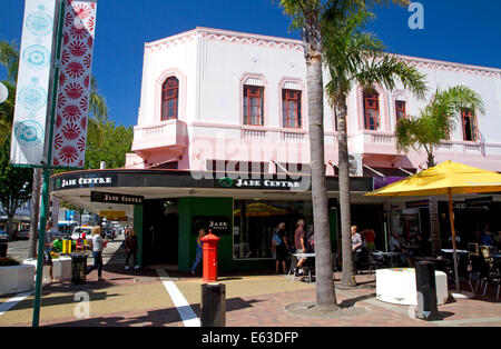 Art-Deco-Gebäude in Napier in der Hawke Bay Region, Nordinsel, Neuseeland. Stockfoto