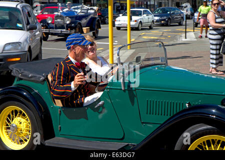 1930er Jahren Oldtimer Tremains Art-Déco-Wochenende in Napier in der Hawke Bay Region, Nordinsel, Neuseeland. Stockfoto