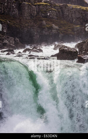 Süßwasser Wasserfälle, Fossardalur, in der Nähe von See Myvatn in Nordirland, Island Stockfoto