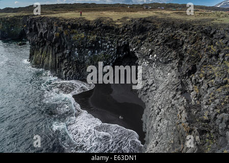 Klippen von Arnarstapi, Snaefellsnes Halbinsel, Island Stockfoto