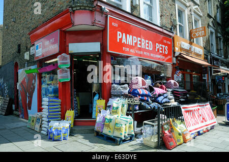 Verwöhnte Haustiere Haustier Shop, Holloway Road, London Borough of Islington England Großbritannien UK Stockfoto