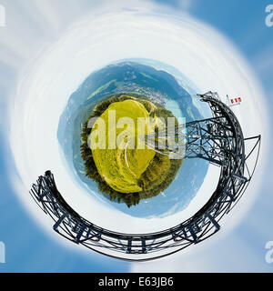 Winzigen Planeten-Panorama von der Spitze des Zwoelfhorn-Seilbahn in St. Gilgen Österreich Stockfoto