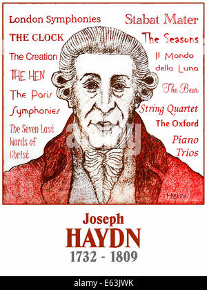 Joseph Haydn, Portrait, Illustration, österreichischer Komponist, 1732-1809 Stockfoto