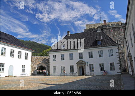 Kapteinvaktmesterbolingen, Bergenhus Festning, Bergen, Bergenshalvøyen, Midhordland, Nord-Norwegen, Vestlandet, Norwegen, Skandinavien, Europa Stockfoto