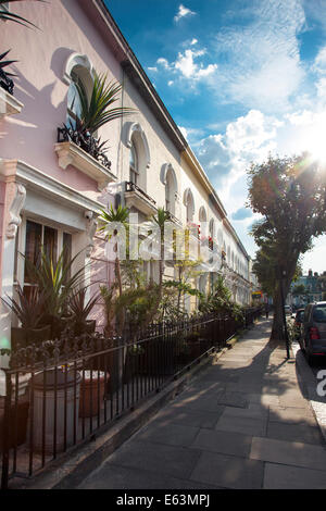 Bunte Häuser in Kelly Street, Kentish Town, London Stockfoto