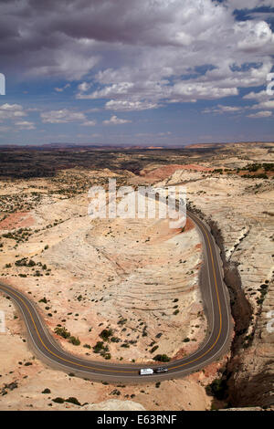 Scenic Byway 12, Grand Staircase-Escalante National Monument, in der Nähe von Escalante, Garfield Land, Utah, USA Stockfoto