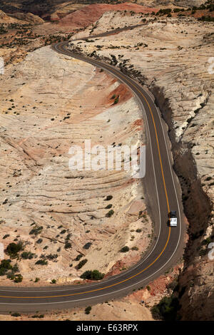 Scenic Byway 12, Grand Staircase-Escalante National Monument, in der Nähe von Escalante, Garfield Land, Utah, USA Stockfoto