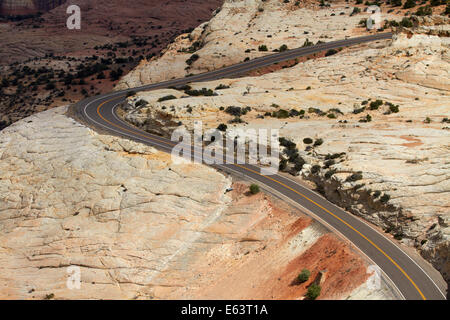 Scenic Byway 12, Grand Staircase-Escalante National Monument, in der Nähe von Escalante, Garfield Land, Utah, USA Stockfoto