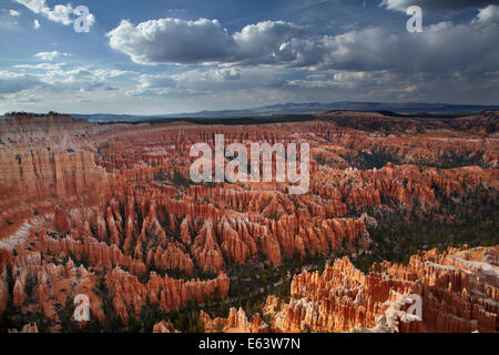 Hoodoos im Bryce Amphitheater, gesehen vom Bryce Point, Bryce-Canyon-Nationalpark, Utah, USA Stockfoto