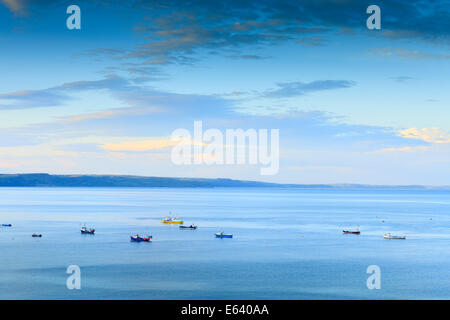 Die Aussicht vom Castle Hill Tenby Pembrokeshire Wales Stockfoto