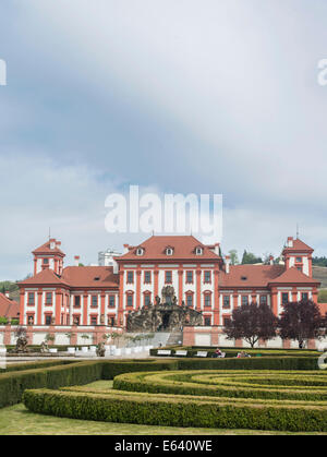 Troja Burg, Barockschloss, Prag, Tschechische Republik Stockfoto