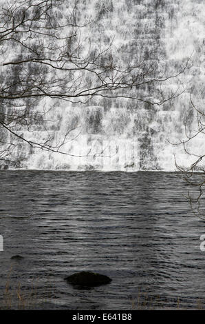 Dam am Lake Vyrnwy, Montgomeryshire, Powys, Wales Stockfoto