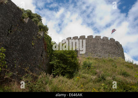 Das Haus und schönen Gärten auf dem Gelände des Trematon Burg, nr Saltash Cornwall, im Besitz von Prinz Charles und geleasten Stockfoto