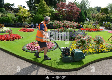 Des Rates Gärtner in Dingle Gärten im Steinbruch ein öffentlicher Park in Shrewsbury Uk Stockfoto