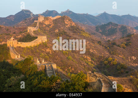 Große Mauer, Jinshanling, Peking, China Stockfoto