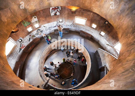 Innere des Desert View Watchtower. Grand Canyon South Rim, Arizona, USA. Stockfoto