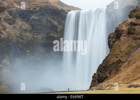 Skogafoss Wasserfall Süd-west Island Stockfoto