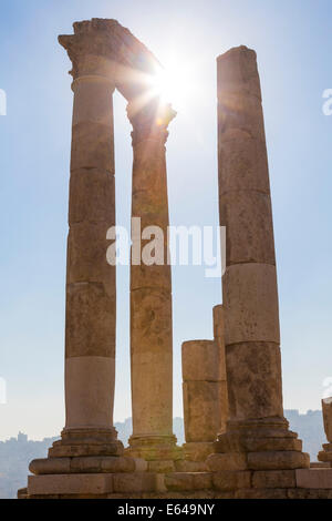 Überreste der Tempel des Herkules auf der Zitadelle, Amman, Jordanien Stockfoto