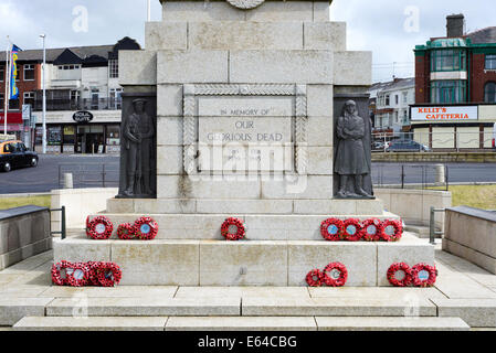 Teil des kriegerdenkmal an der Küste in Blackpool, Lancashire, England Stockfoto