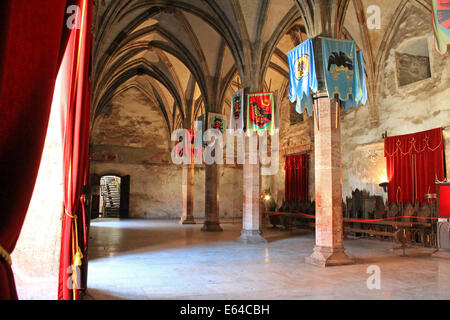 Interne von der Corvin / Hunyad Schloss aus Siebenbürgen Stockfoto