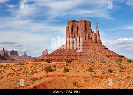 West Mitten Butte im Monument Valley Navajo Tribal Park. Arizona, USA. Stockfoto