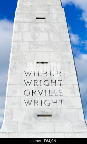 Die Wright Brüder Denkmal, Wright Brothers National Memorial, Kill Devil Hills, North Carolina, USA Stockfoto