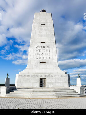 Die Wright Brüder Denkmal, Wright Brothers National Memorial, Kill Devil Hills, North Carolina, USA Stockfoto