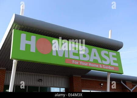 HomeBase-Shop-Zeichen Stockfoto